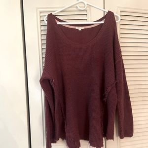 Cold shoulder sweater